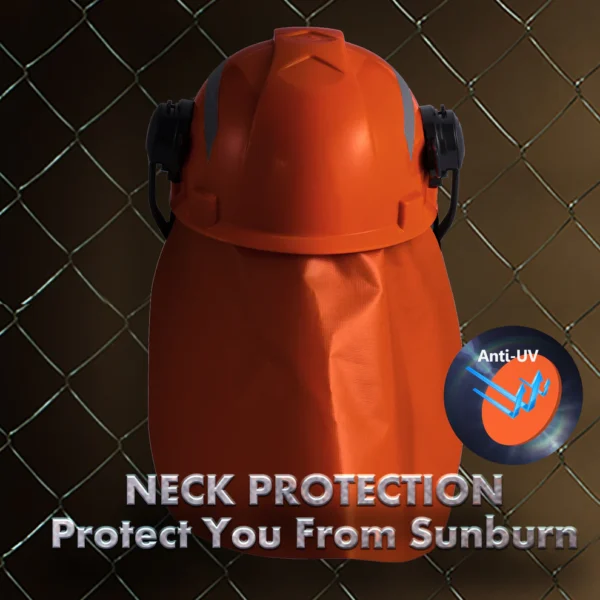 SAFEYEAR Safety Hard Hat Helmet Ear Muff Protective Face Mesh Strap Adjustable Size with Knob - Image 2