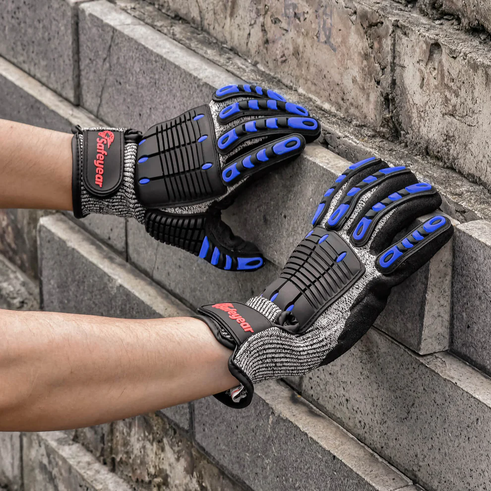 SAFEYEAR Heavy Duty Anti-Impact Mechanic Work Gloves FL-HDPABU - Image 2